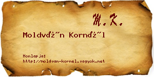 Moldván Kornél névjegykártya