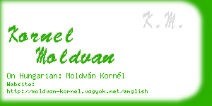 kornel moldvan business card